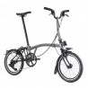 Vélo pliant Brompton P Line Urban gris guidon medium (4 vitesses)