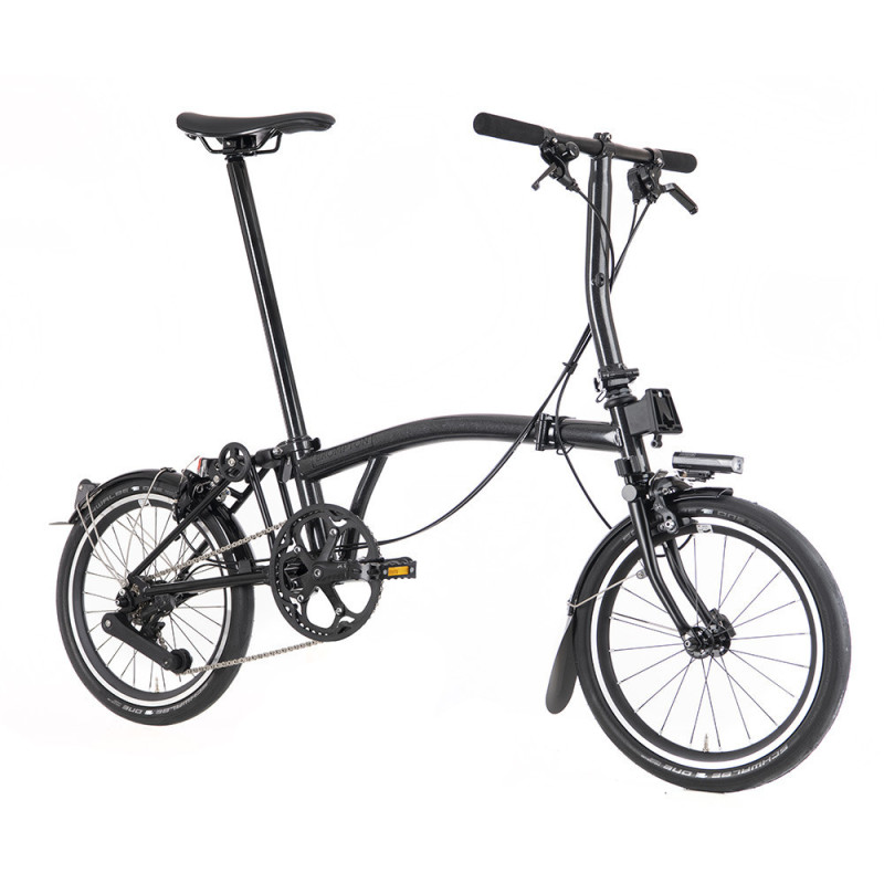 Vélo pliant Brompton P Line Urban noir guidon bas (4 vitesses)