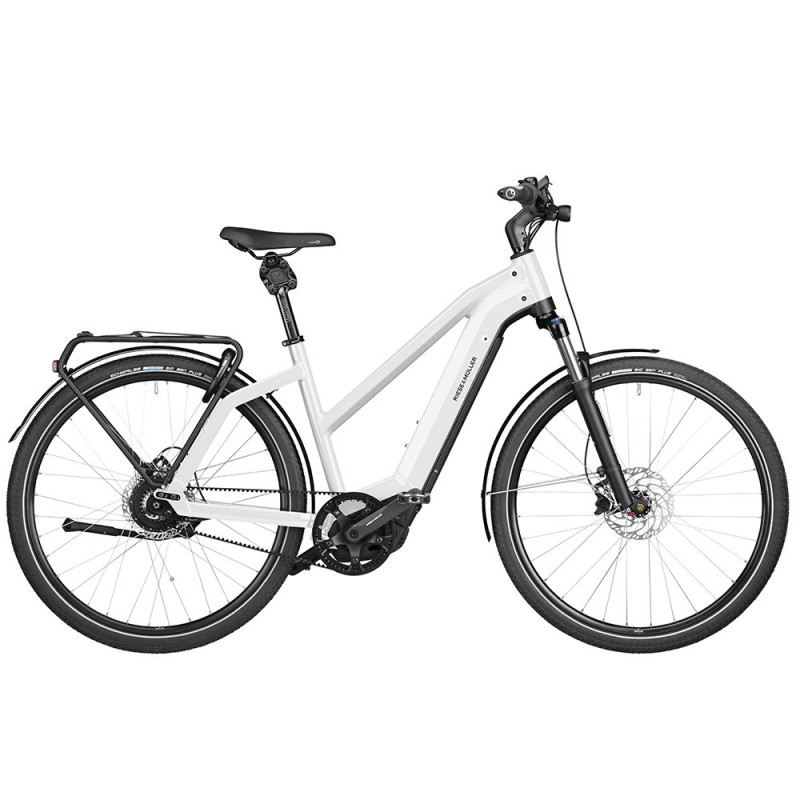 VTC électrique Riese & Müller Charger 3 Vario blanc trapèze