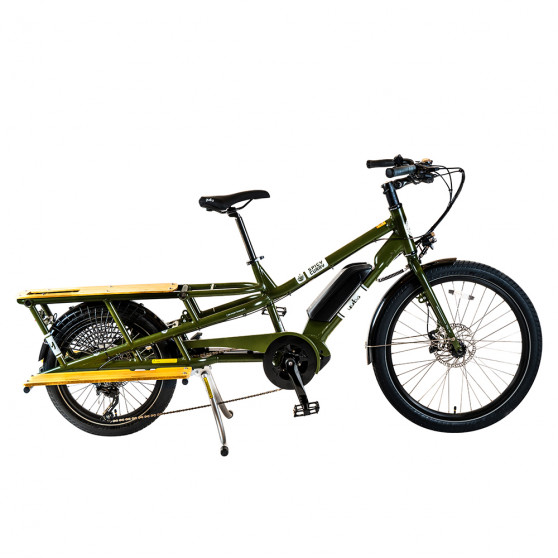 Vélo cargo électrique Yuba Spicy Curry Dual Battery + Bamboo Deck + SideBoards