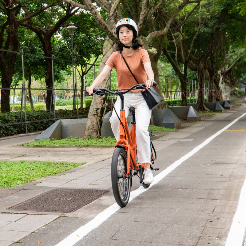 Vélo cargo Tern Short Haul D8 piste cyclable