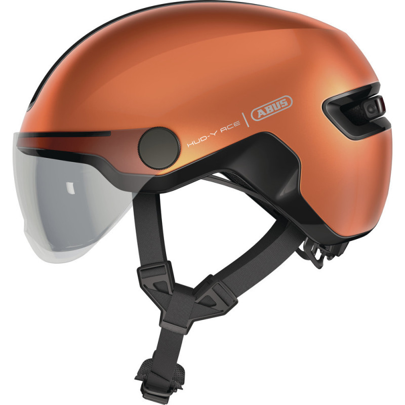 Casque vélo urbain avec visière Abus Hud-Y ACE Goldfish Orange 
