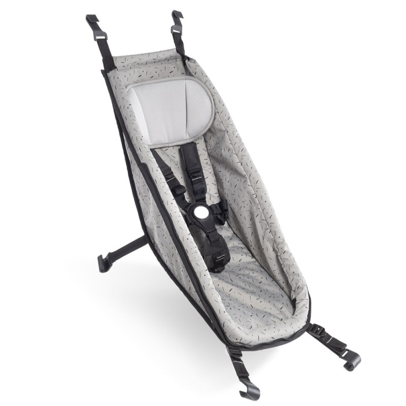 Hamac bébé pour remorque vélo enfant Croozer Kid gris
