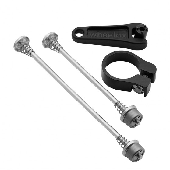 Kit antivol Wheelox axes de roues et collier de selle 31,8 mm