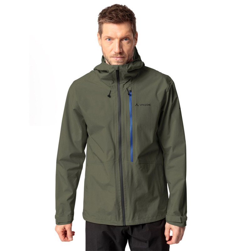 Veste de pluie vélo homme Vaude Comyou khaki