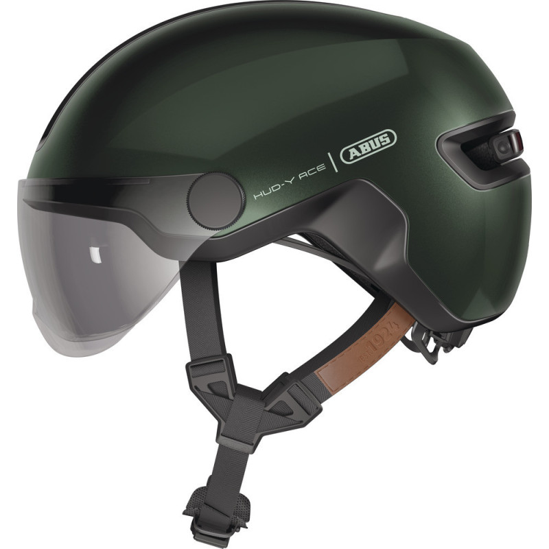Casque vélo urbain avec visière Abus Hud-Y ACE Moss Green 