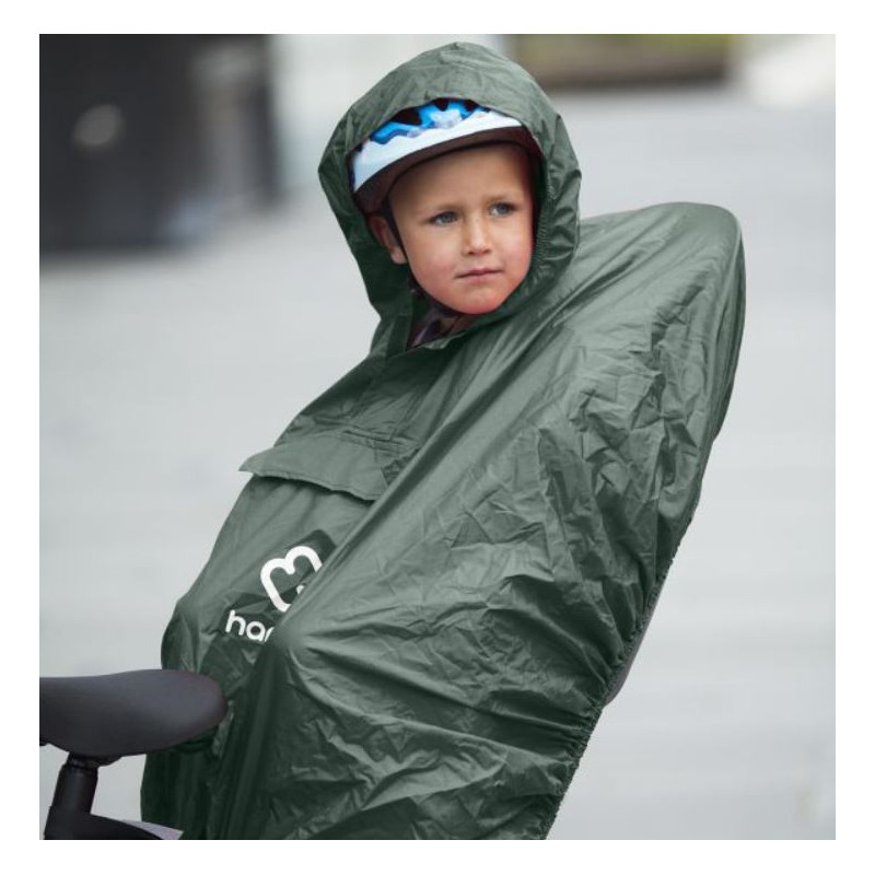 Poncho enfant Hamax pour porte-bébé vélo rouge vif