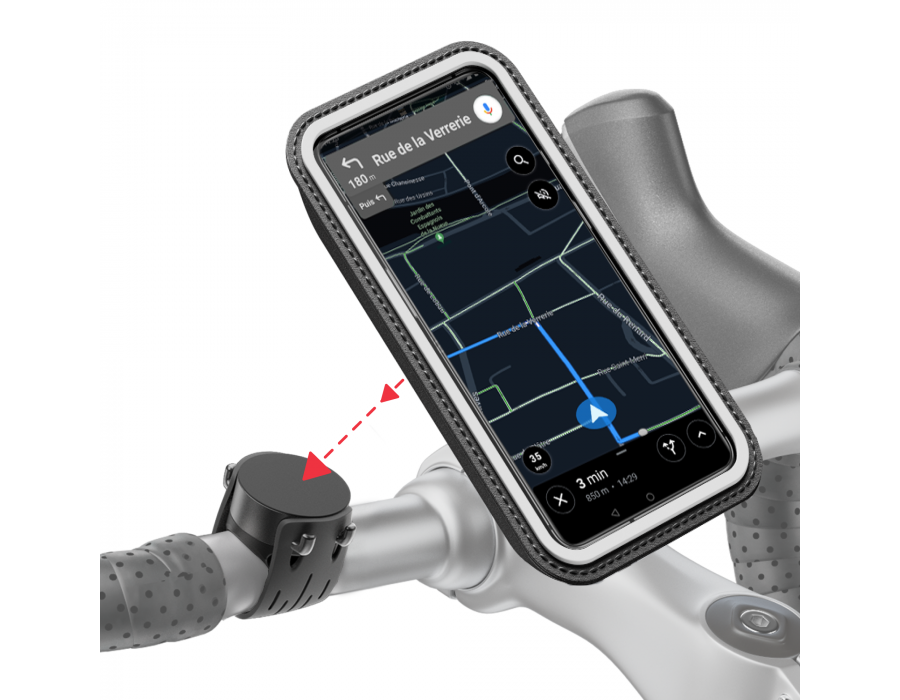 Support porte téléphone pour guidon de vélo (Téléphone XL) SHAPEHEART