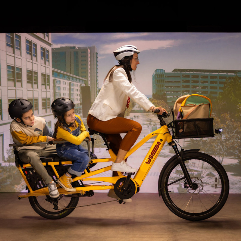 Vélo cargo électrique Yuba Spicy Curry 2 enfants