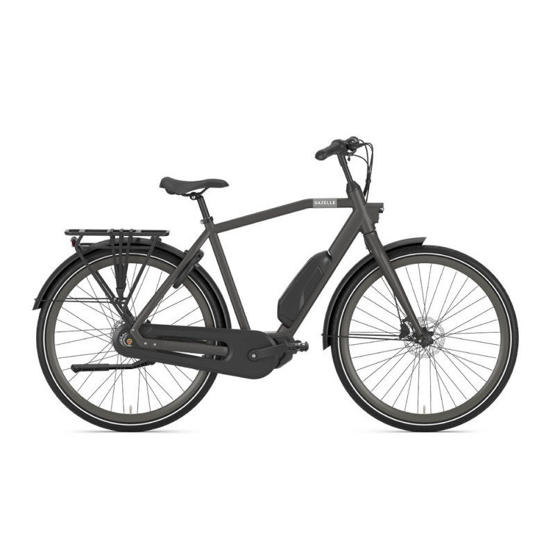 Vélo de ville électrique Gazelle Esprit C7 HMS diamant gris