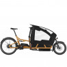 Vélo cargo électrique Riese & Müller Load4 75 Vario orange tente de pluie
