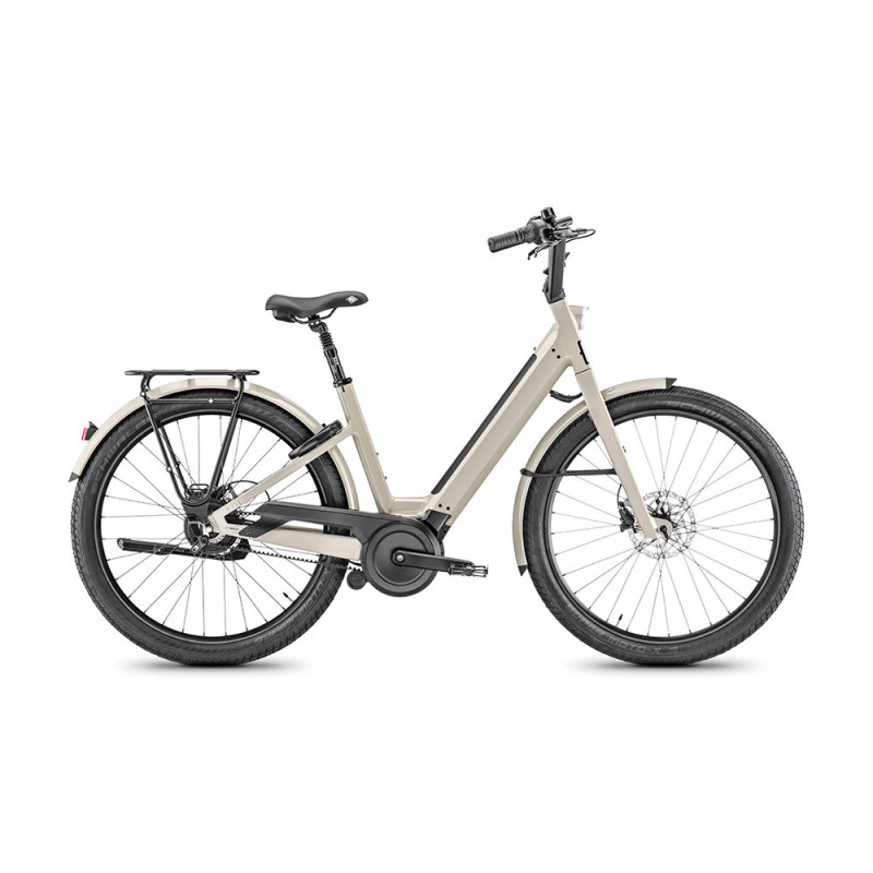 Vélo de ville électrique Moustache Lundi 27.6 beige