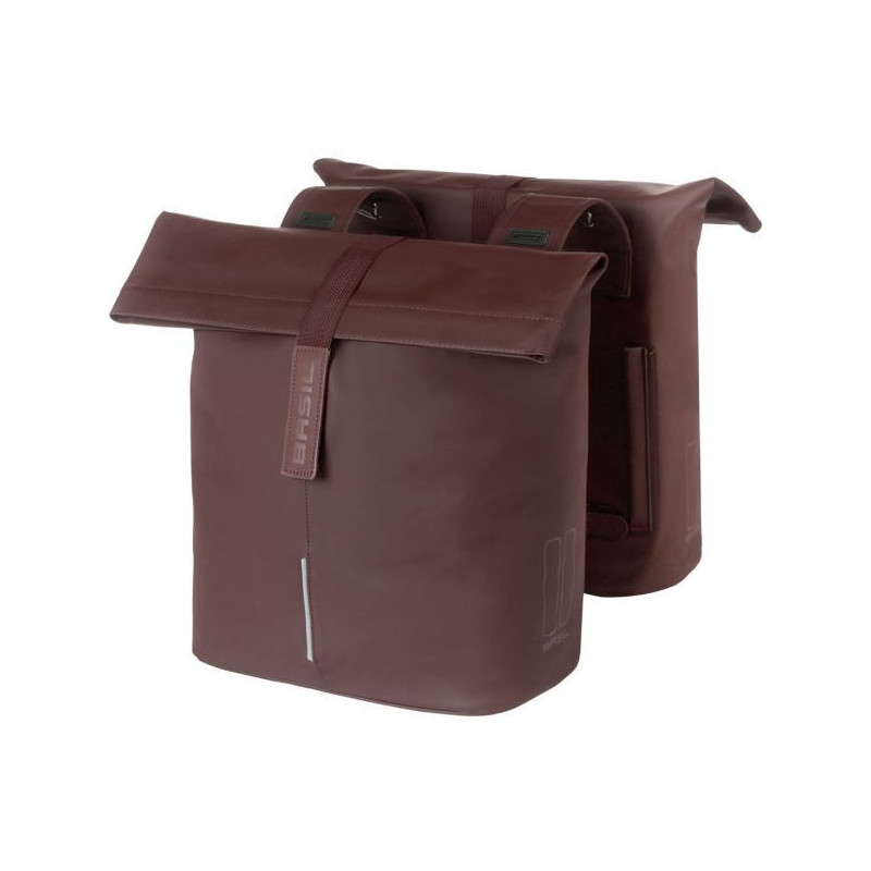 Sacoche double vélo ville Basil City 2 x 14L marron
