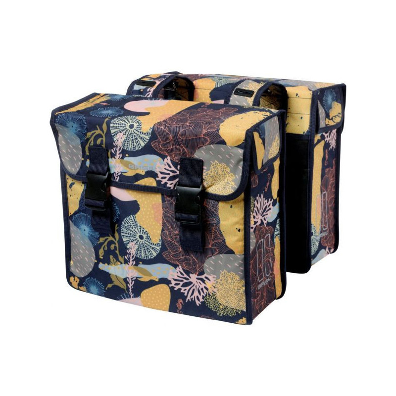 Paire de sacoches vélo ville Basil Mara XL 2 x 17,5 L multicolore