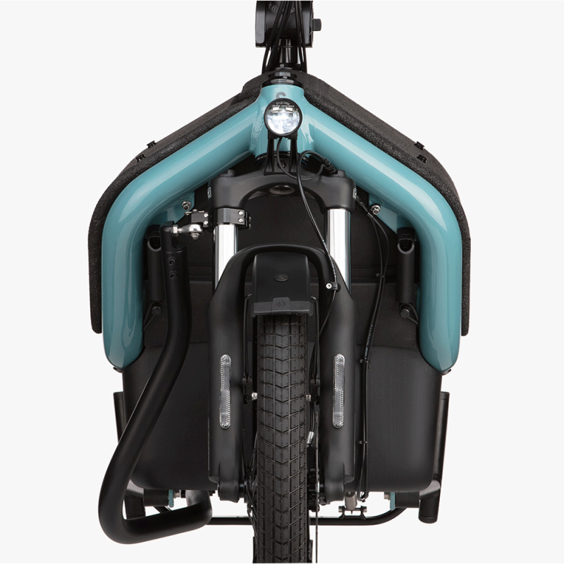 Vélo cargo électrique Riese & Müller Carrie Touring kaki suspension