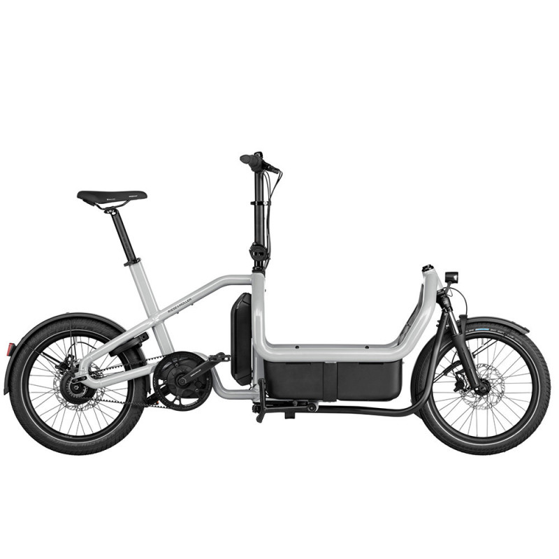 Vélo cargo électrique Riese & Müller Carrie Vario gris