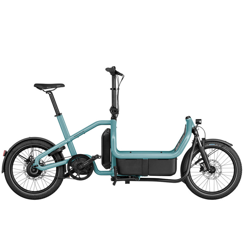 Vélo cargo électrique Riese & Müller Carrie Vario bleu
