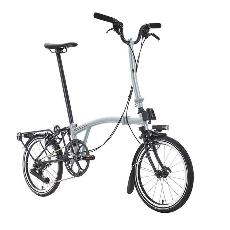 Brompton P Line Urban Lunar Ice + porte-bagages (guidon H)