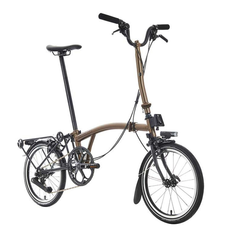 Brompton P Line Urban Bronze Sky + porte-bagages (guidon H)