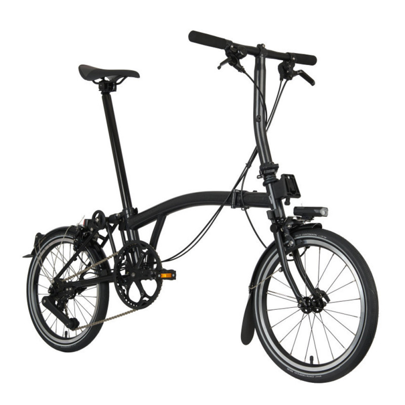 Vélo pliant Brompton P Line Urban Midnight Black (guidon S)