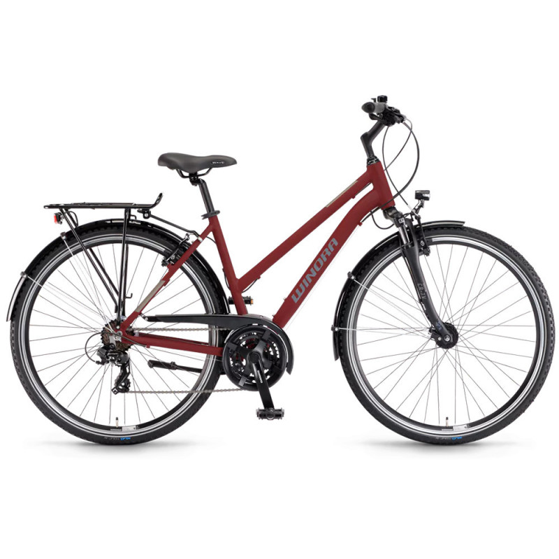 Vélo tout chemin Winora Domingo 21 Trapèze rouge