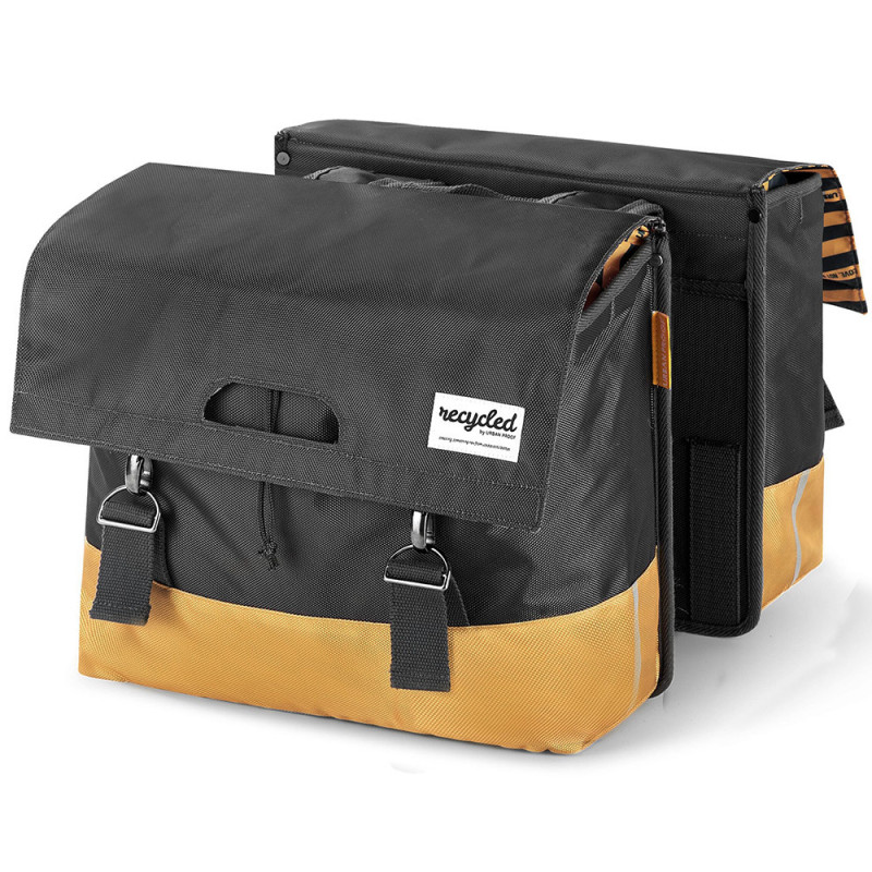Sacoche double Urban Proof Recycled Double Bicycle Bag jaune