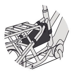 Sacoche de cadre O2feel Central Bag pour vélo cargo Equo velcro