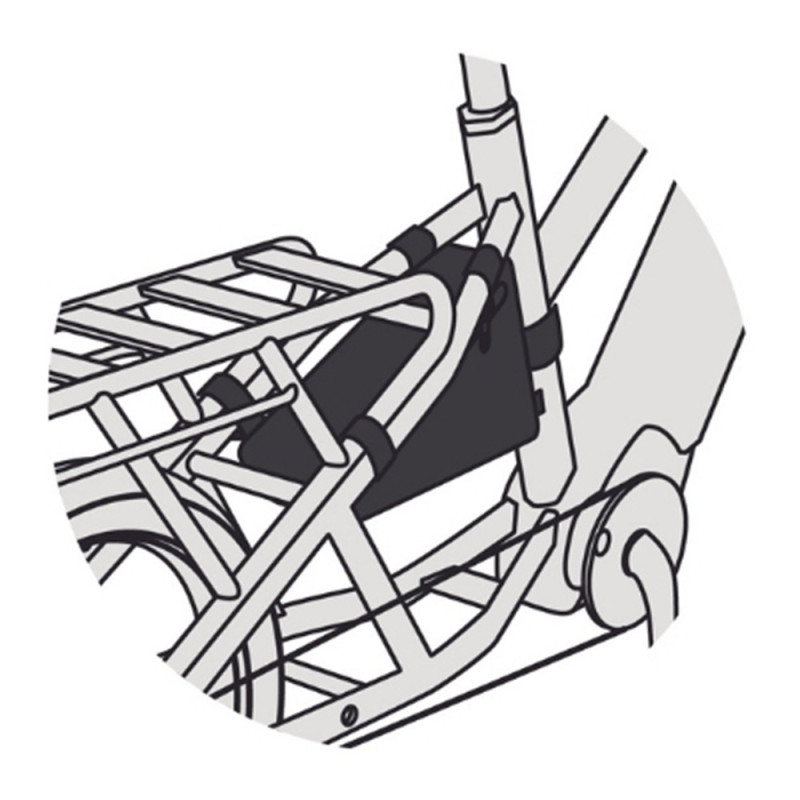 Sacoche de cadre O2feel Central Bag pour vélo cargo Equo velcro