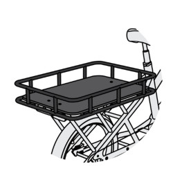 Plateau arrière O2feel Maxi Platform pour vélo cargo Equo 60 kg max