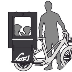 Protection pluie O2feel Kid Cabin pour vélo cargo Equo réfléchissant