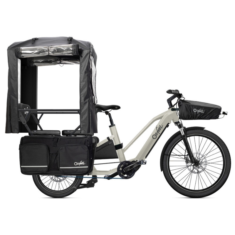 Vélo cargo électrique O2feel Equo 7 (pack Family Extra)