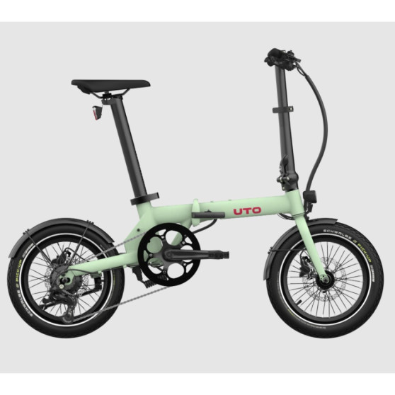 Vélo pliant électrique UTO OG16 vert sauge