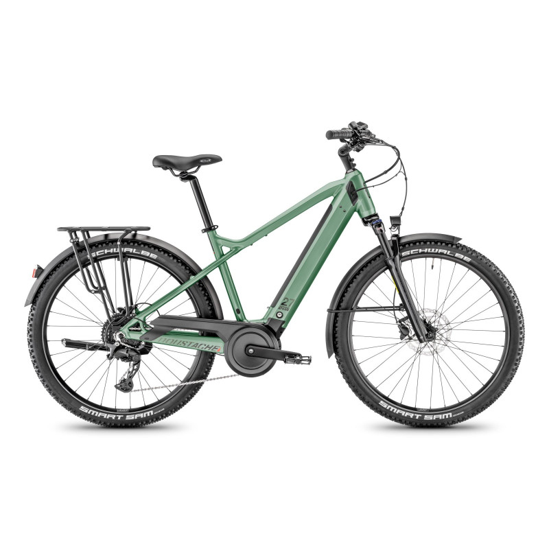 Vélo randonnée électrique Moustache Samedi 27 Xroad ES vert pastel