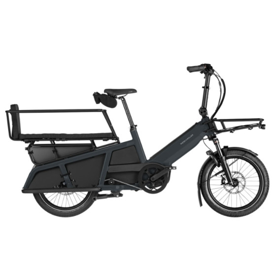 Vélo cargo électrique Riese & Müller Multitinker2 Family utility grey/black