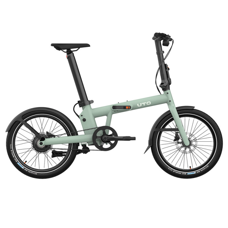 Vélo pliant électrique UTO PRO20 vert fumé