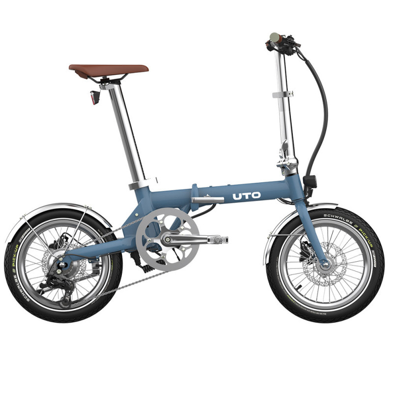 Vélo pliant électrique UTO OG16 bleu océan
