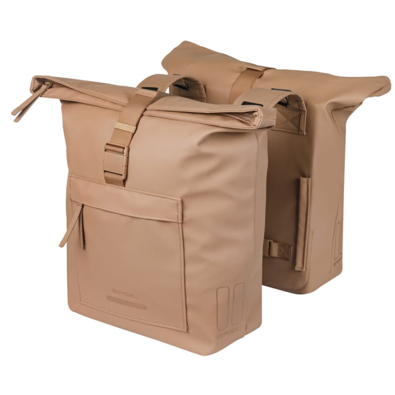 Sacoche double Basil Brooklyn sand