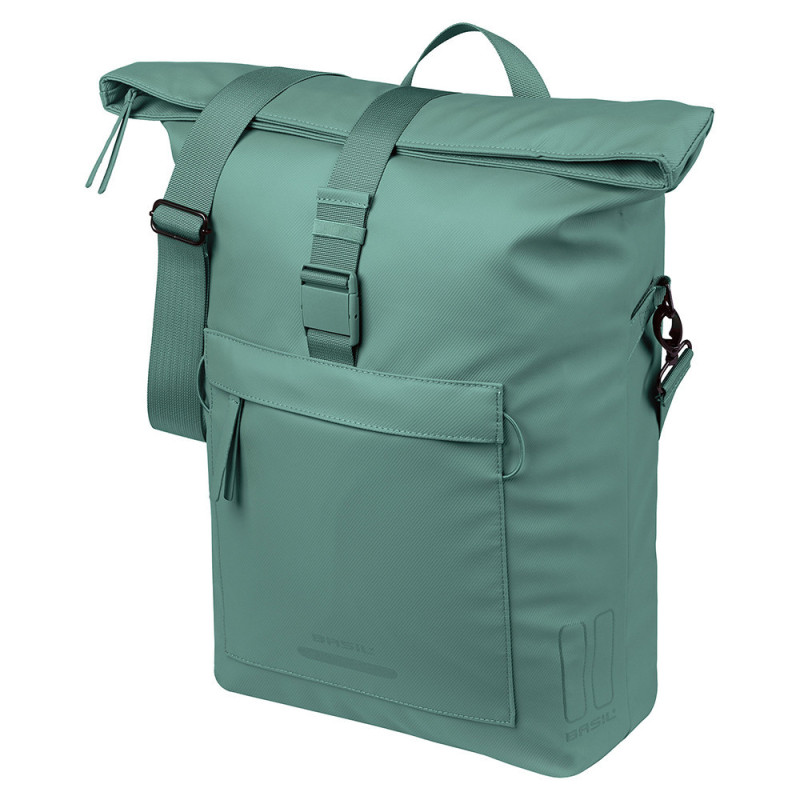 Sacoche vélo Basil Brooklyn MIK Hooks silvergreen