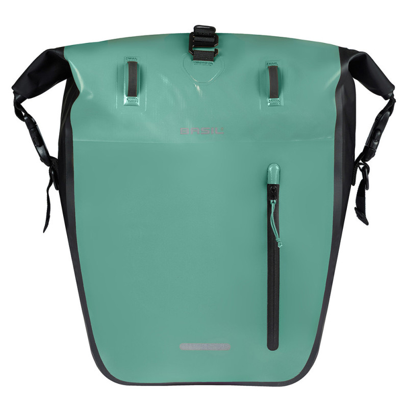 Sacoche vélo arrière Basil Rivo L MIK Hooks poche avant