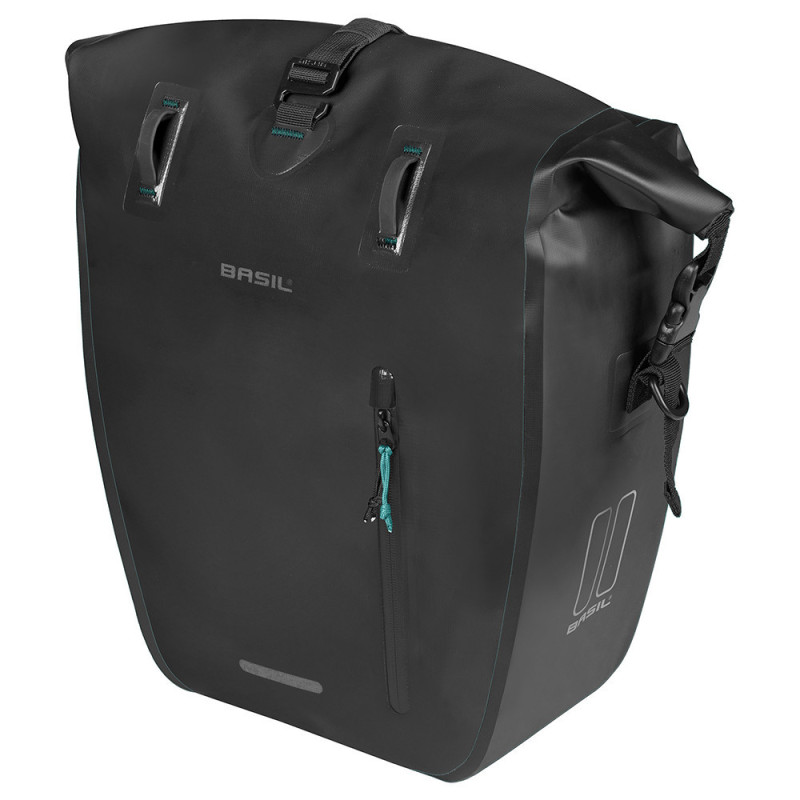 Sacoche vélo arrière Basil Rivo L MIK Hooks black