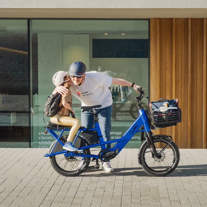 Vélo cargo électrique O2feel Buzz 8 sweet blue