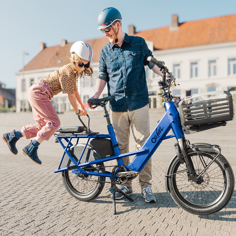 Vélo cargo électrique O2feel Buzz 8 sweet blue