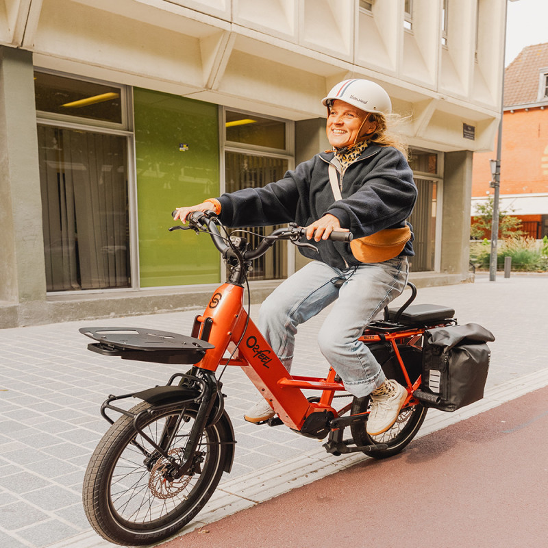 Vélo cargo électrique O2feel Buzz 8 sweet blue