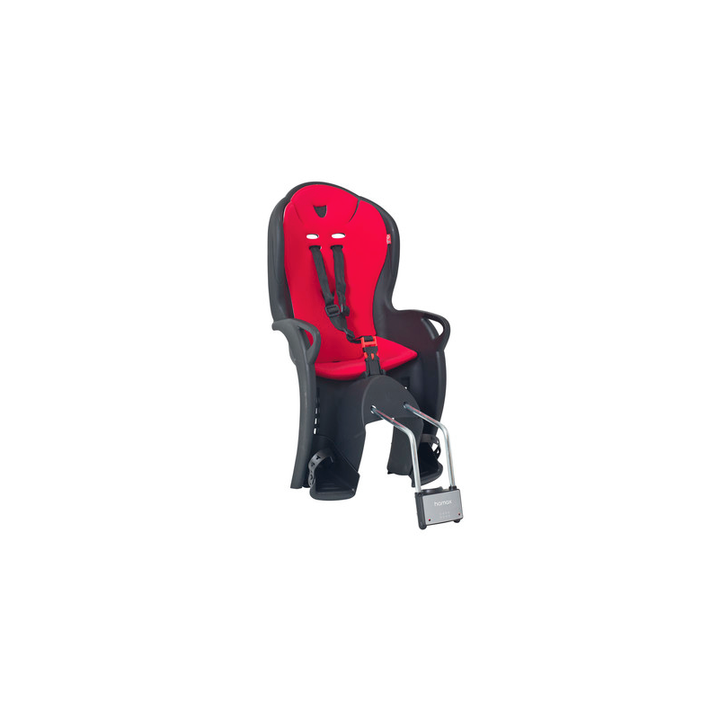 Porte-bébé vélo arrière sur cadre Hamax Kiss Noir/Rouge