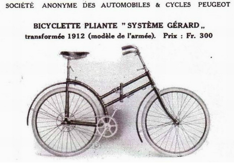 Extrait catalogue peugeot bicyclette gerard