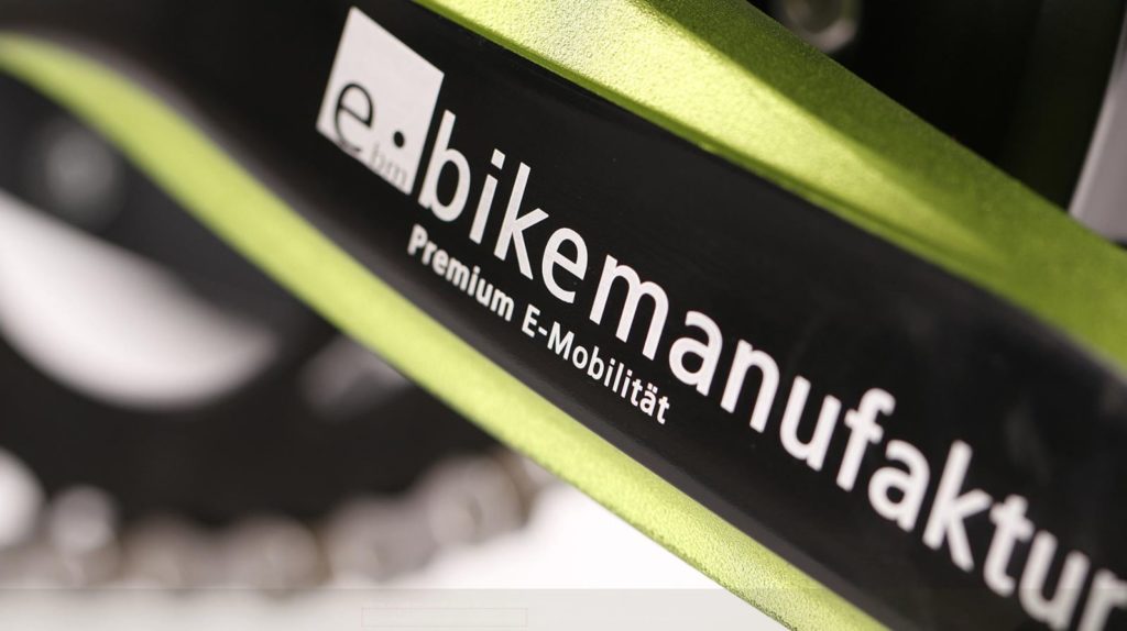 Cadre d'un vélo électrique avec logo eBM