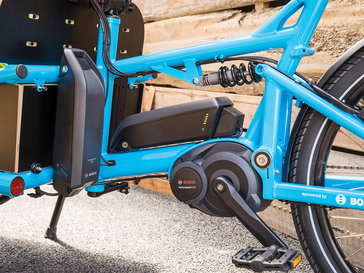 Vélo cargo avec double batterie Bosch