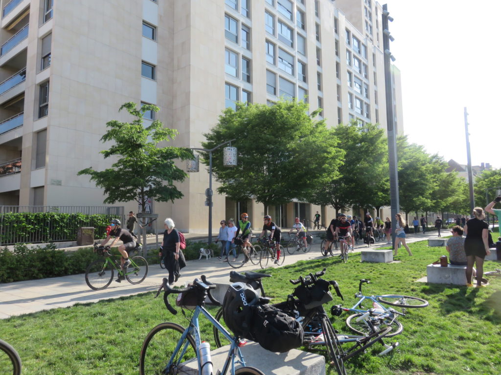 Arrivée à Lyon pour les Confluences Cyclable 2018 à vélo