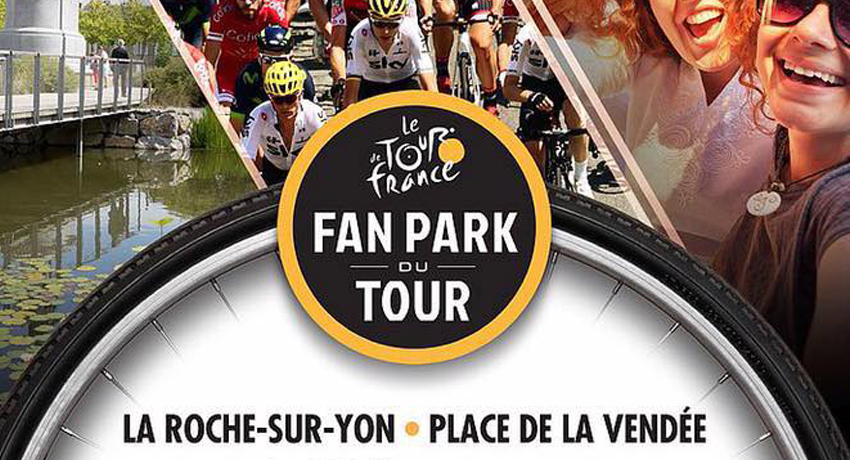 Affiche du Fan park du Tour de France à la Roche sur Yon